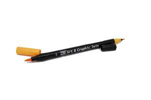 Zig Art&Graphic Twin Fırça Uçlu Marker TUT-80 042 Bright Yellow - Thumbnail