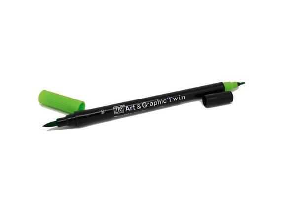 Zig Art&Graphic Twin Fırça Uçlu Marker TUT-80 050 Light Green