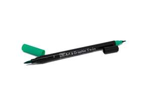 Zig Art&Graphic Twin Fırça Uçlu Marker TUT-80 054 Turkuaz Green - Thumbnail