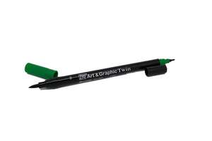 Zig - Zig Art&Graphic Twin Fırça Uçlu Marker TUT-80 055 Deep Green