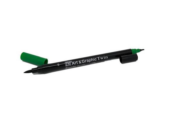 Zig Art&Graphic Twin Fırça Uçlu Marker TUT-80 055 Deep Green