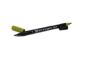 Zig - Zig Art&Graphic Twin Fırça Uçlu Marker TUT-80 056 Mid Green