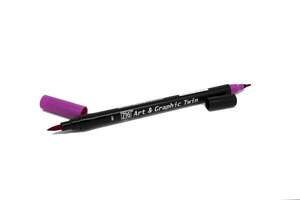 Zig Art&Graphic Twin Fırça Uçlu Marker TUT-80 061 Purple - Thumbnail