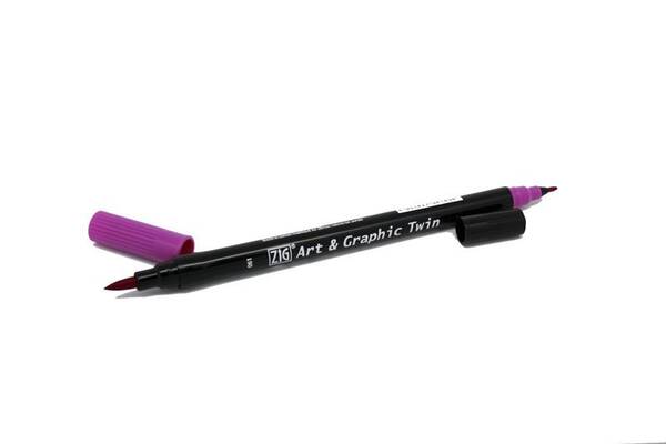 Zig Art&Graphic Twin Fırça Uçlu Marker TUT-80 061 Purple