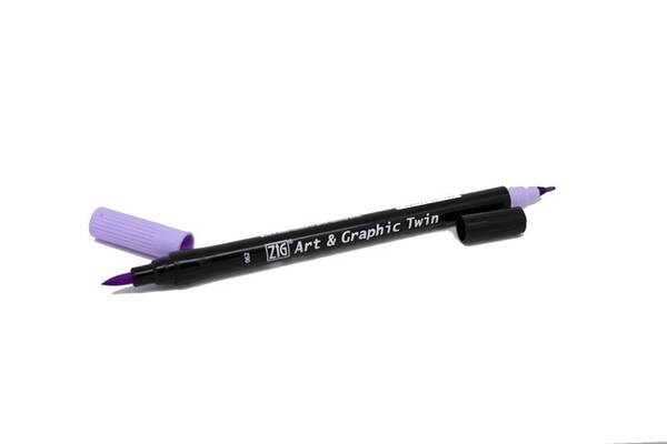 Zig Art&Graphic Twin Fırça Uçlu Marker TUT-80 062 Lilac