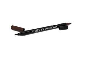 Zig Art&Graphic Twin Fırça Uçlu Marker TUT-80 076 Dark Brown - 2