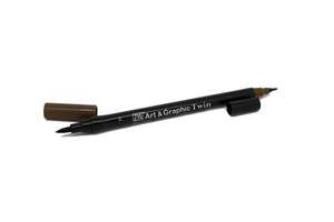 Zig Art&Graphic Twin Fırça Uçlu Marker TUT-80 077 Deep Brown - Thumbnail