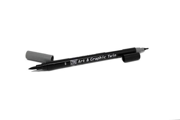 Zig Art&Graphic Twin Fırça Uçlu Marker TUT-80 083 Blue Gray