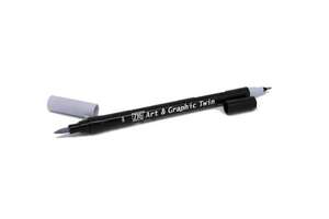 Zig Art&Graphic Twin Fırça Uçlu Marker TUT-80 084 Pale Gray - Thumbnail