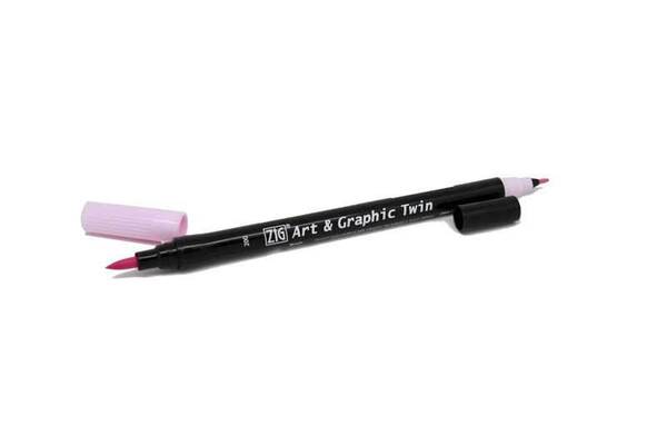 Zig Art&Graphic Twin Fırça Uçlu Marker TUT-80 200 Sugared Almond Pink - 1