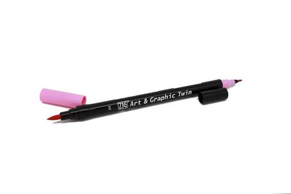 Zig Art&Graphic Twin Fırça Uçlu Marker TUT-80 202 Peach Pink