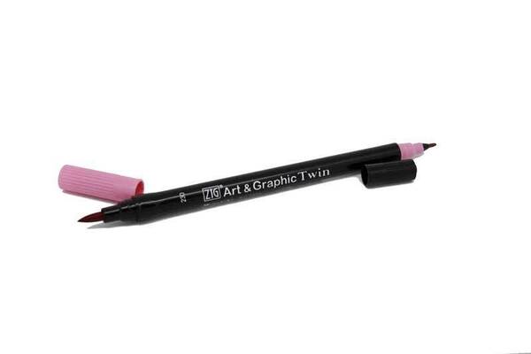 Zig Art&Graphic Twin Fırça Uçlu Marker TUT-80 230 Pale Rose