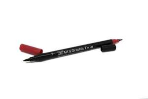 Zig Art&Graphic Twin Fırça Uçlu Marker TUT-80 260 Deep Red - Thumbnail