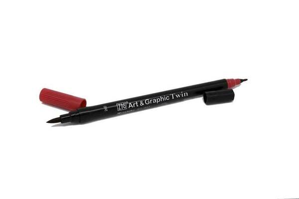 Zig Art&Graphic Twin Fırça Uçlu Marker TUT-80 260 Deep Red