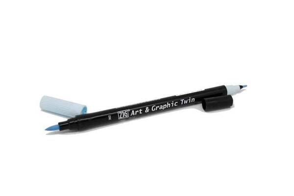 Zig Art&Graphic Twin Fırça Uçlu Marker TUT-80 302 Haze Blue