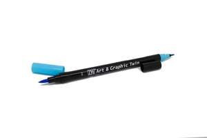 Zig Art&Graphic Twin Fırça Uçlu Marker TUT-80 313 Baby Blue - Thumbnail