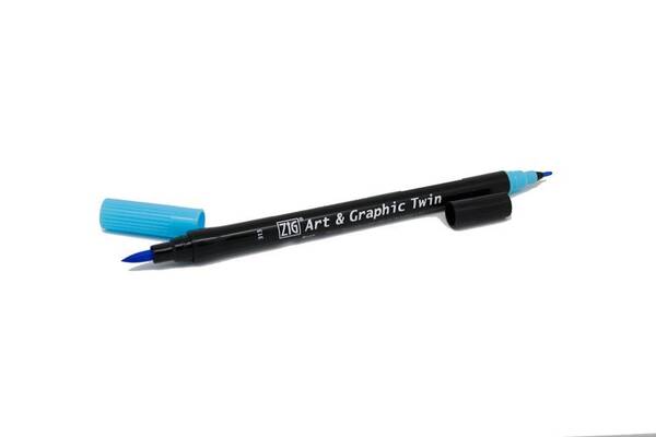 Zig Art&Graphic Twin Fırça Uçlu Marker TUT-80 313 Baby Blue
