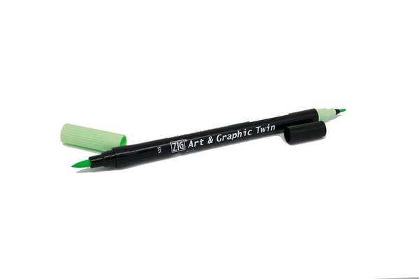 Zig Art&Graphic Twin Fırça Uçlu Marker TUT-80 505 Green Shadow