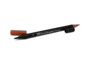 Zig Art&Graphic Twin Fırça Uçlu Marker TUT-80 727 Deep Reddish Brown - Thumbnail