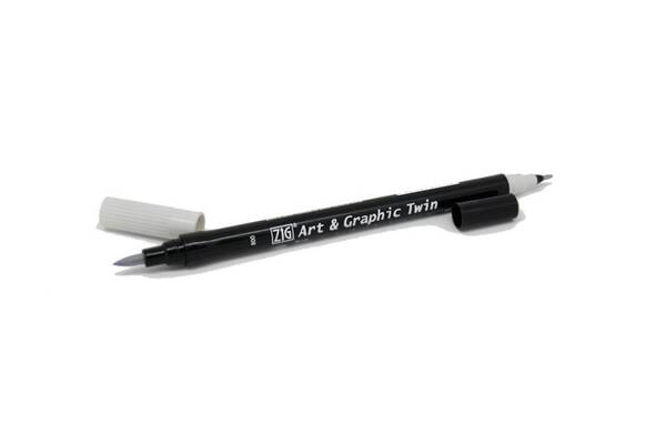 Zig Art&Graphic Twin Fırça Uçlu Marker TUT-80 800 Cool Gray 1