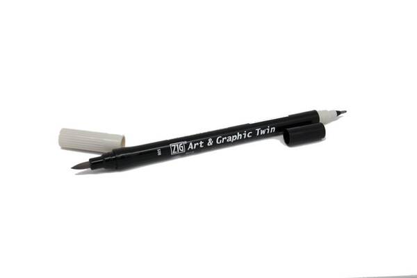 Zig Art&Graphic Twin Fırça Uçlu Marker TUT-80 805 Gray Tint