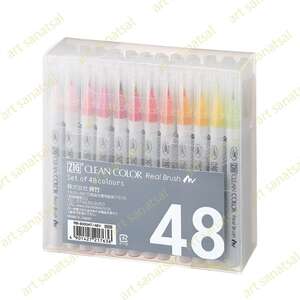 Zig Clean Color Fırça Uçlu Marker Rb-6000AT 48'li Set - Thumbnail