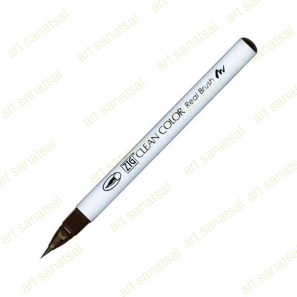 Zig Clean Color Fırça Uçlu Marker Rb-6000AT Dark Brown - 1