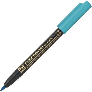 Zig - Zig Fudebiyori Metallic Brush Pen Yaldızlı Fırça Uçlu Kalem Blue