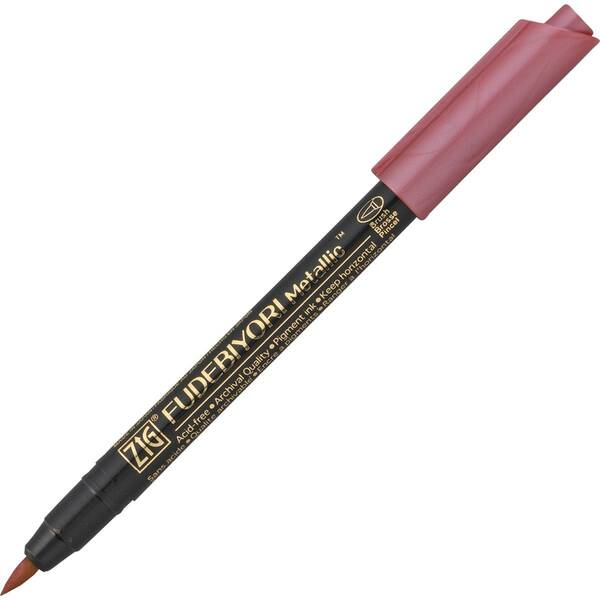 Zig Fudebiyori Metallic Brush Pen Yaldızlı Fırça Uçlu Kalem Red