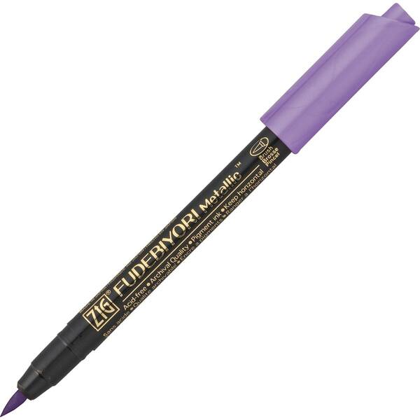 Zig Fudebiyori Metallic Brush Pen Yaldızlı Fırça Uçlu Kalem Violet