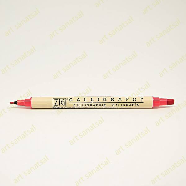 Zig Kaligrafi Kalemi Ms-3400 Pure Red 020 - 1