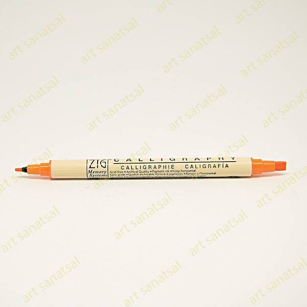 Zig Kaligrafi Kalemi Ms-3400 Pure Orange 070