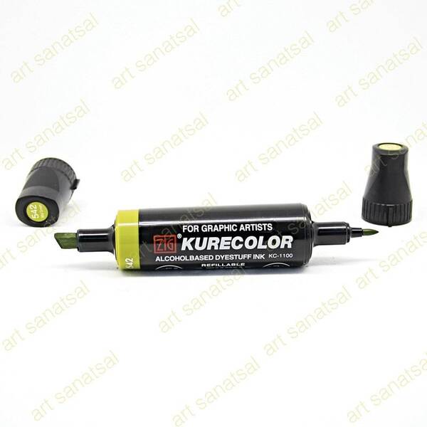 Zig Kurecolor Alkol Bazlı Marker Twin KC-1100 542 Mid Green - 1