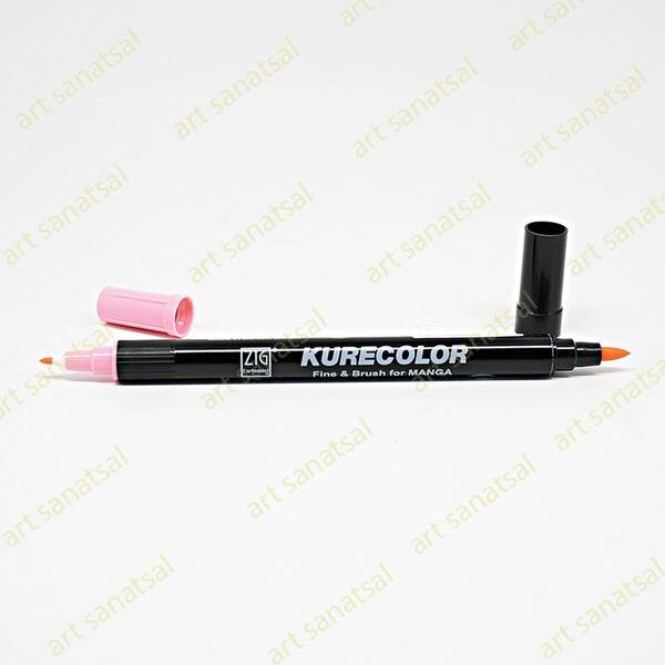 Zig Kurecolor Fine&Brush Manga Fırça Uçlu Marker CNKC-2200 Light Carmine - 1