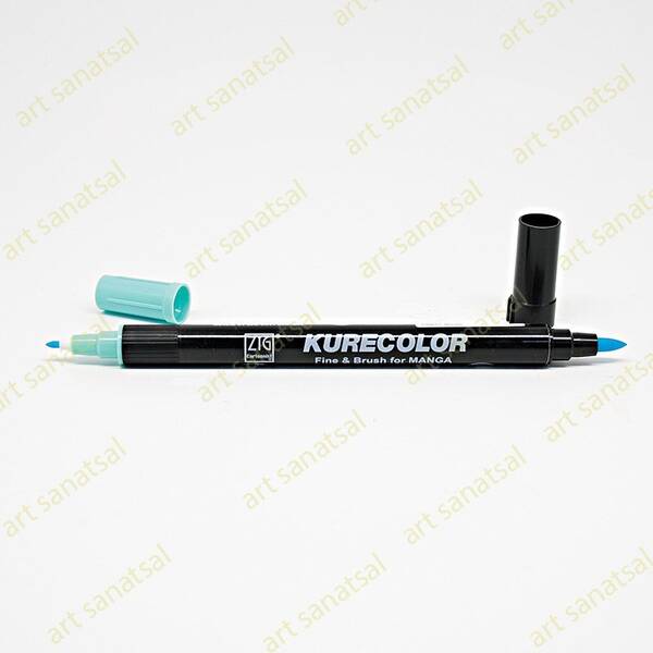 Zig Kurecolor Fine&Brush Manga Fırça Uçlu Marker CNKC-2200 Light Blue - 1