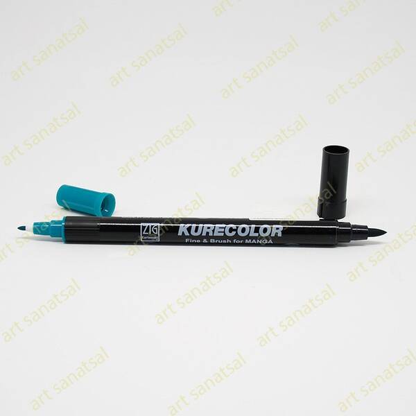 Zig Kurecolor Fine&Brush Manga Fırça Uçlu Marker CNKC-2200 Persian Green - 1