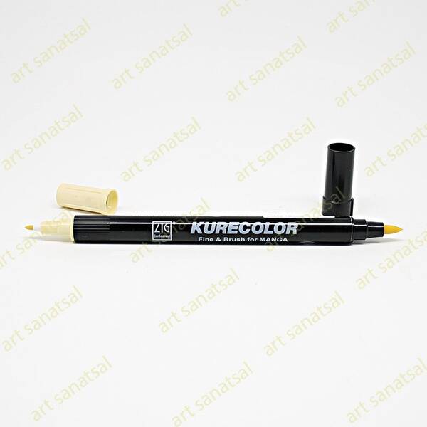 Zig Kurecolor Fine&Brush Manga Fırça Uçlu Marker CNKC-2200 Cream Yellow - 1