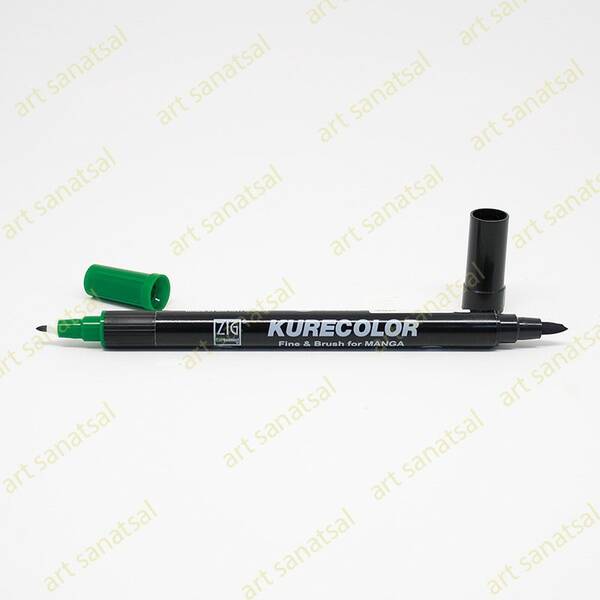 Zig Kurecolor Fine&Brush Manga Fırça Uçlu Marker CNKC-2200 Green - 1