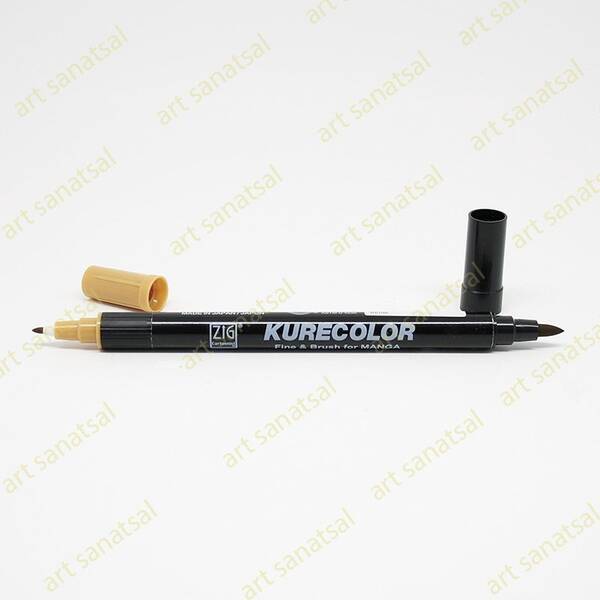 Zig Kurecolor Fine&Brush Manga Fırça Uçlu Marker CNKC-2200 Beige - 1