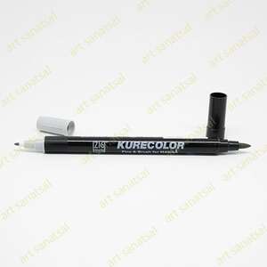 Zig Kurecolor Fine&Brush Manga Fırça Uçlu Marker CNKC-2200 Light Gray - Zig