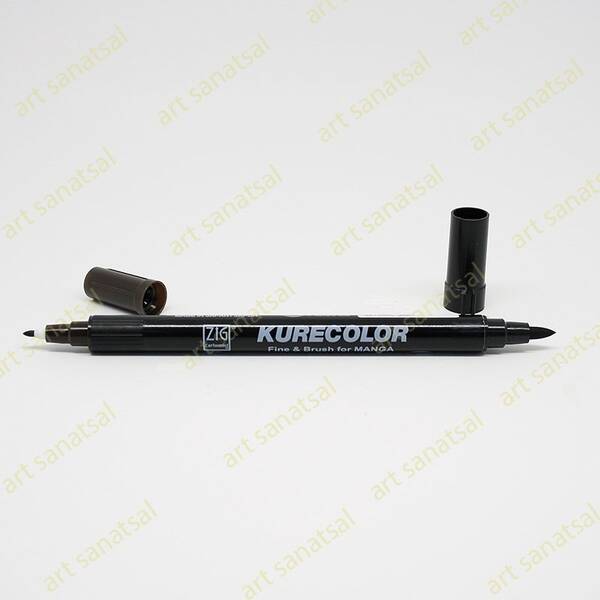 Zig Kurecolor Fine&Brush Manga Fırça Uçlu Marker CNKC-2200 Natural Gray - 1