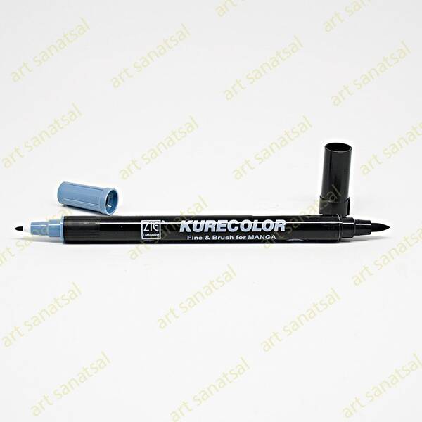 Zig Kurecolor Fine&Brush Manga Fırça Uçlu Marker CNKC-2200 832 Blue Gray - 1