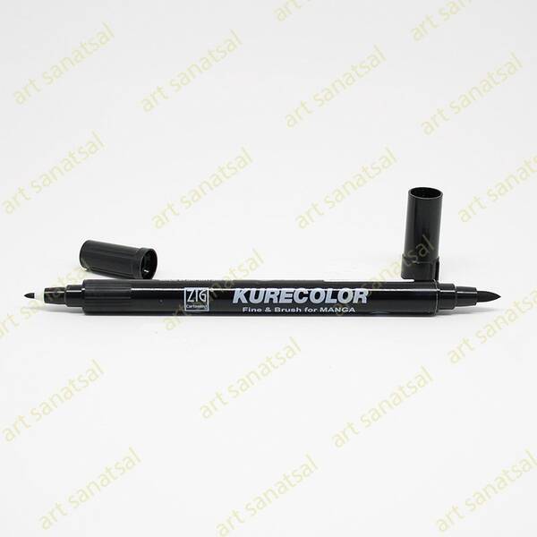 Zig Kurecolor Fine&Brush Manga Fırça Uçlu Marker CNKC-2200 Black
