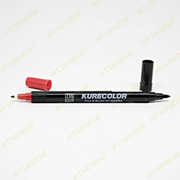 Zig Kurecolor Fine&Brush Manga Fırça Uçlu Marker CNKC-2200 Blood Red - 1