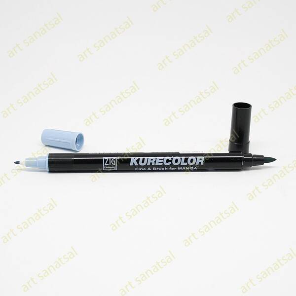 Zig Kurecolor Fine&Brush Manga Fırça Uçlu Marker CNKC-2200 Blue Gray 2 - 1