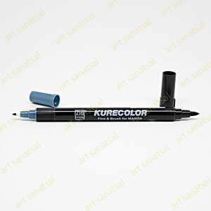 Zig Kurecolor Fine&Brush Manga Fırça Uçlu Marker CNKC-2200 Blue Gray 4 - Zig