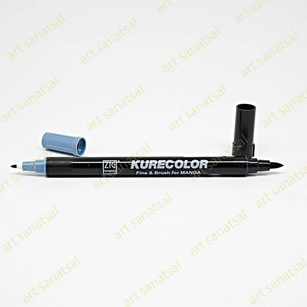 Zig Kurecolor Fine&Brush Manga Fırça Uçlu Marker CNKC-2200 Blue Gray - 1