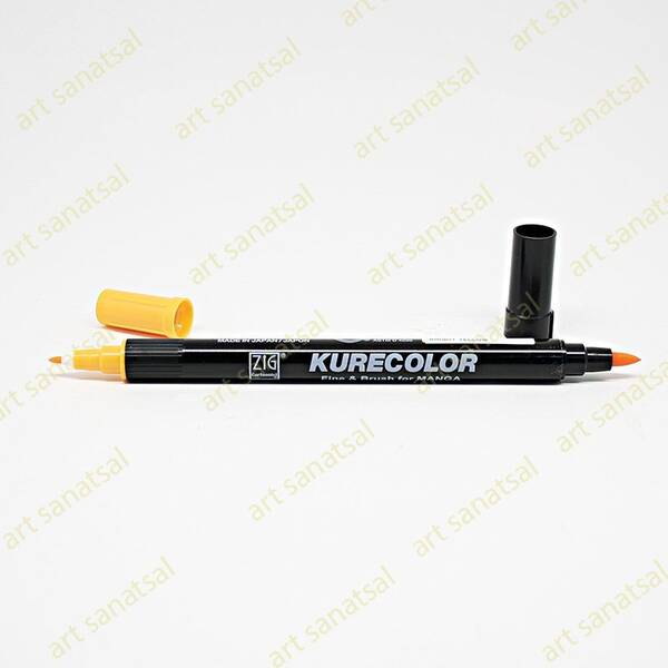 Zig Kurecolor Fine&Brush Manga Fırça Uçlu Marker CNKC-2200 Bright Yellow - 1