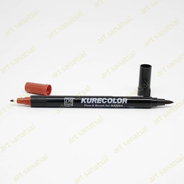 Zig Kurecolor Fine&Brush Manga Fırça Uçlu Marker CNKC-2200 Brown - 1