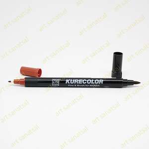 Zig Kurecolor Fine&Brush Manga Fırça Uçlu Marker CNKC-2200 Brown - Zig